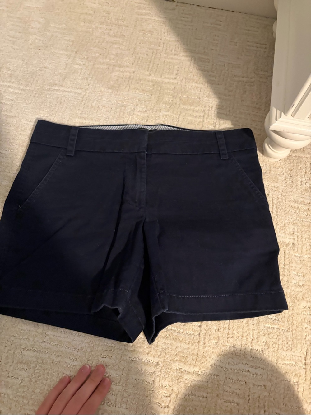 J. Crew Dark Navy High Waist Cotton Shorts